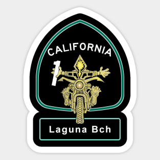 Motorcycles Laguna Beach on California PCH Sticker